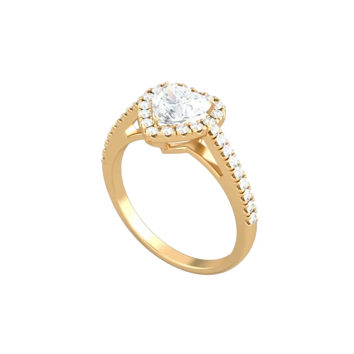 bague de mariage-diamant-cœur-bague de mariage-cœur-coupe-18k-or