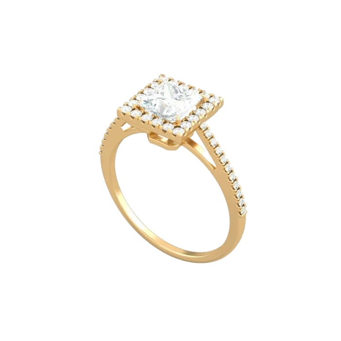 bague de mariage princesse-coupe-diamant-bague de mariage princesse-coupe-18k-or