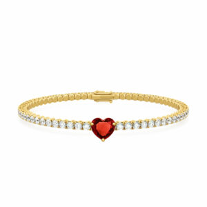 bracciale cuore-tennis-pietre preziose-diamanti-18k-oro