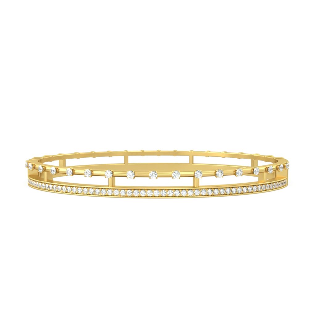 bracciale-bangle di diamanti-furla-18k-oro