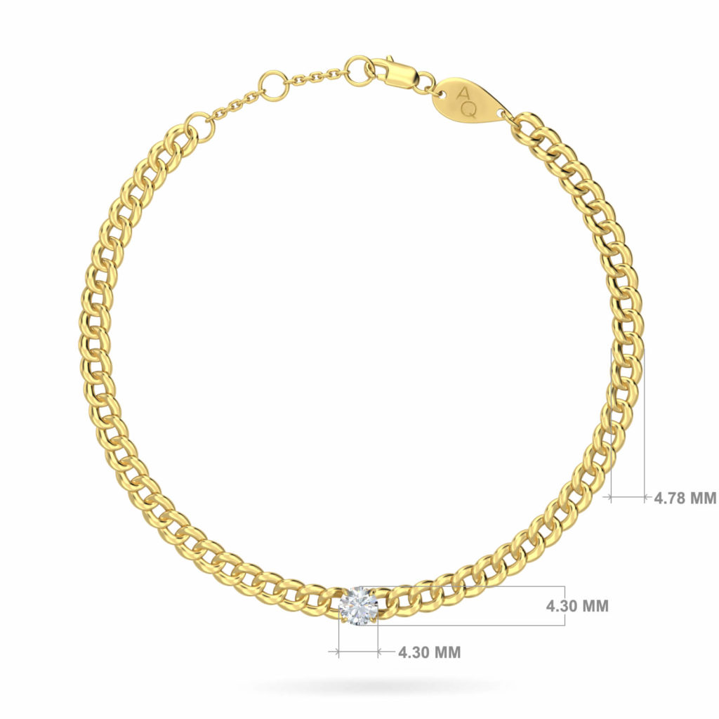 bracciale cuban-minimal-diamond-18k-oro