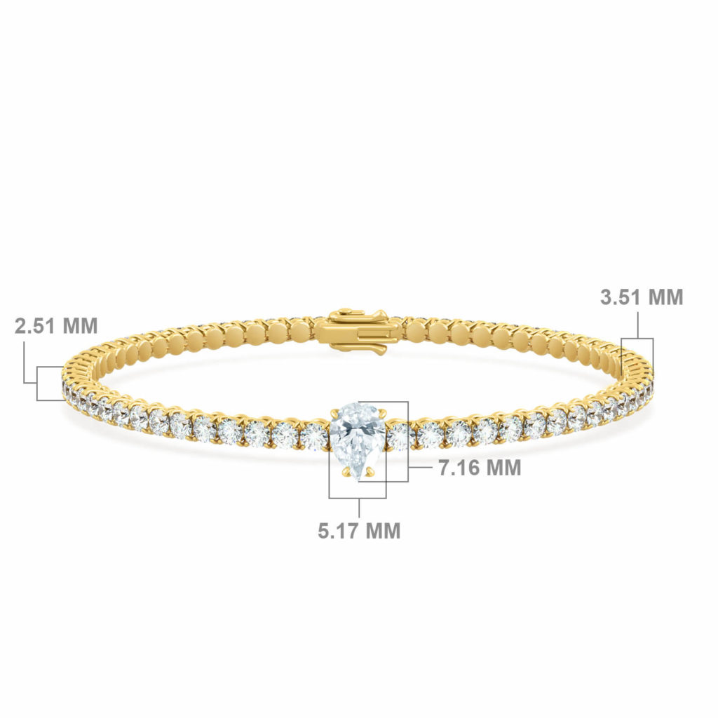 BRACELET TENNIS PEAR DIAMOND