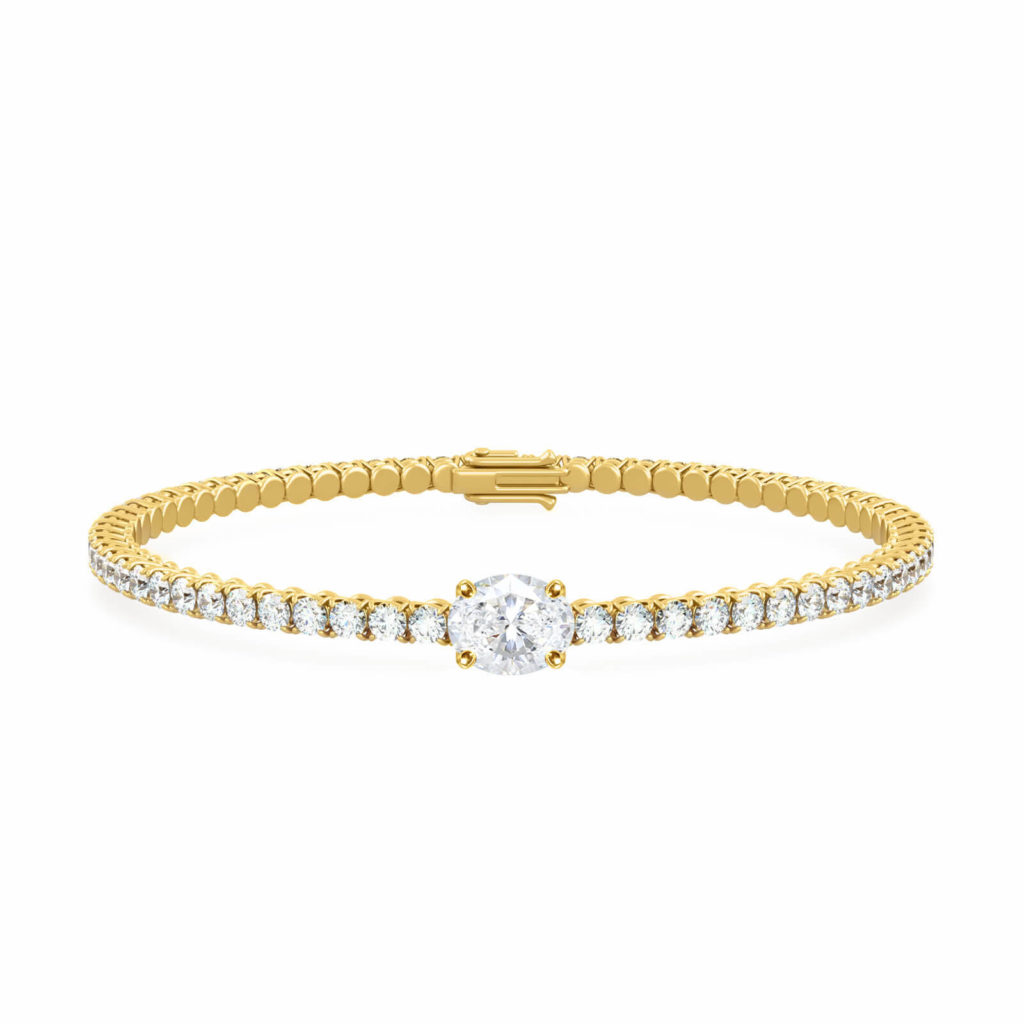 bracelet-tennis à diamants ovales-scarlett-18k-or