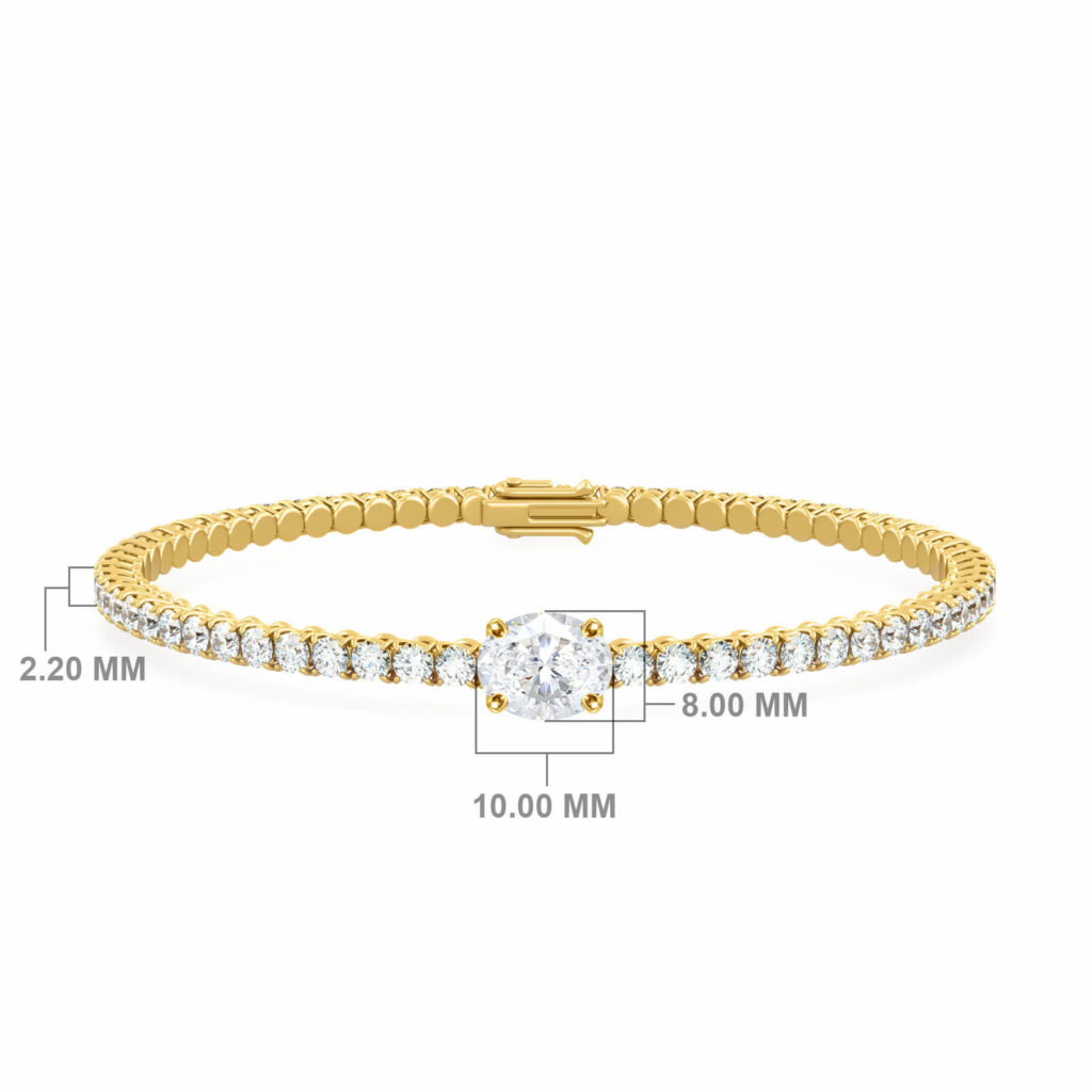 bracelet-tennis à diamants ovales-scarlett-18k-or