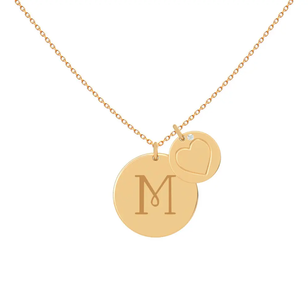 Duo Medaillon Necklace Y