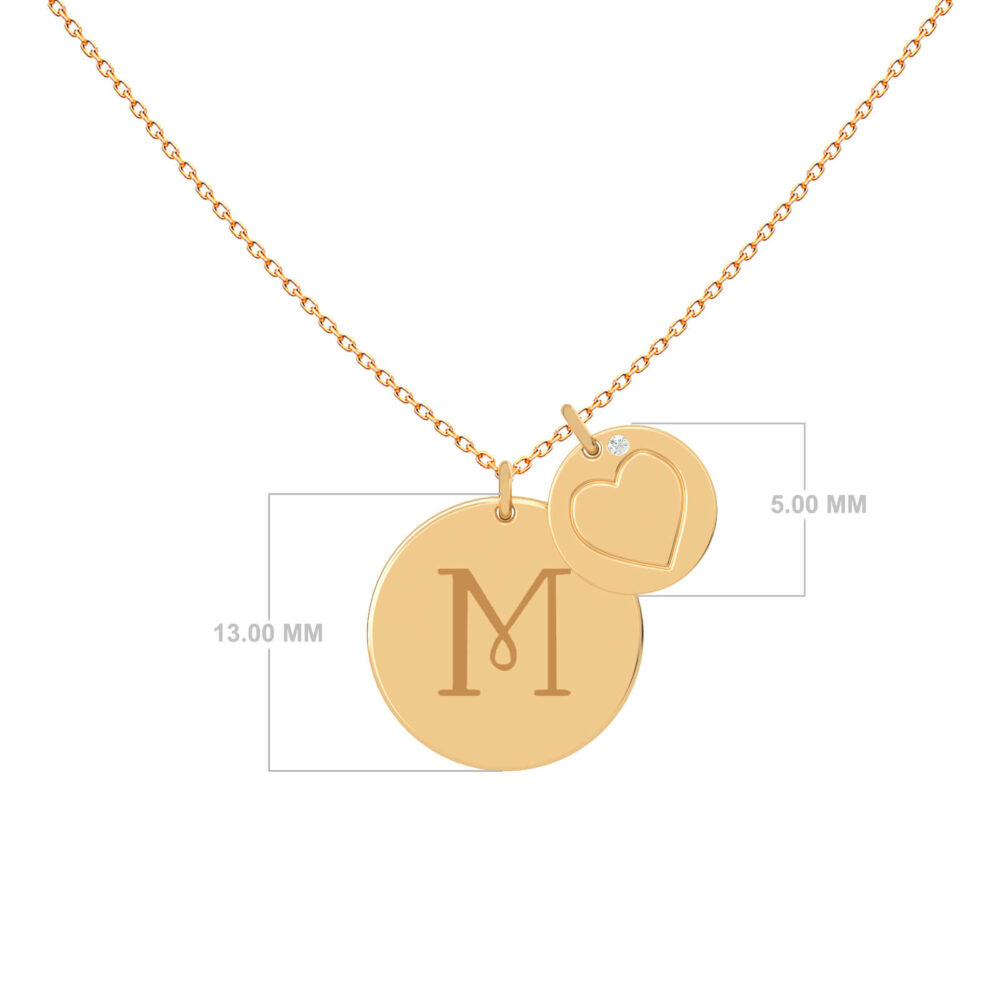 Duo Medaillon Necklace Y SIZE