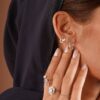 EARRINGS-LETTER-0.10-قيراط-الماس-18K-الذهب-نمط الحياة