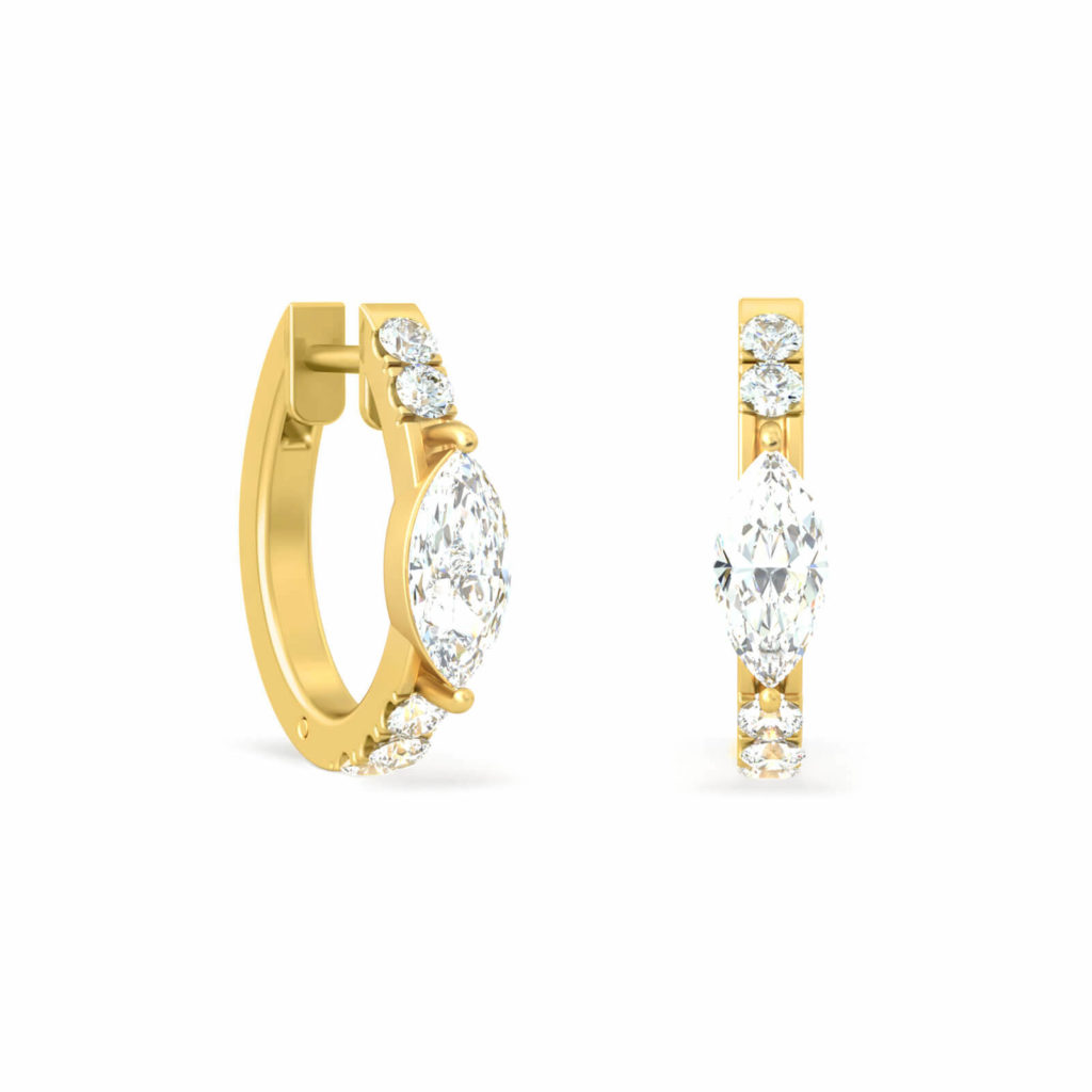 EARRINGS HOOPS MARQUISE LOVER