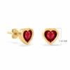 ORECCHINO STUD CUORE PIETRE PREZIOSE