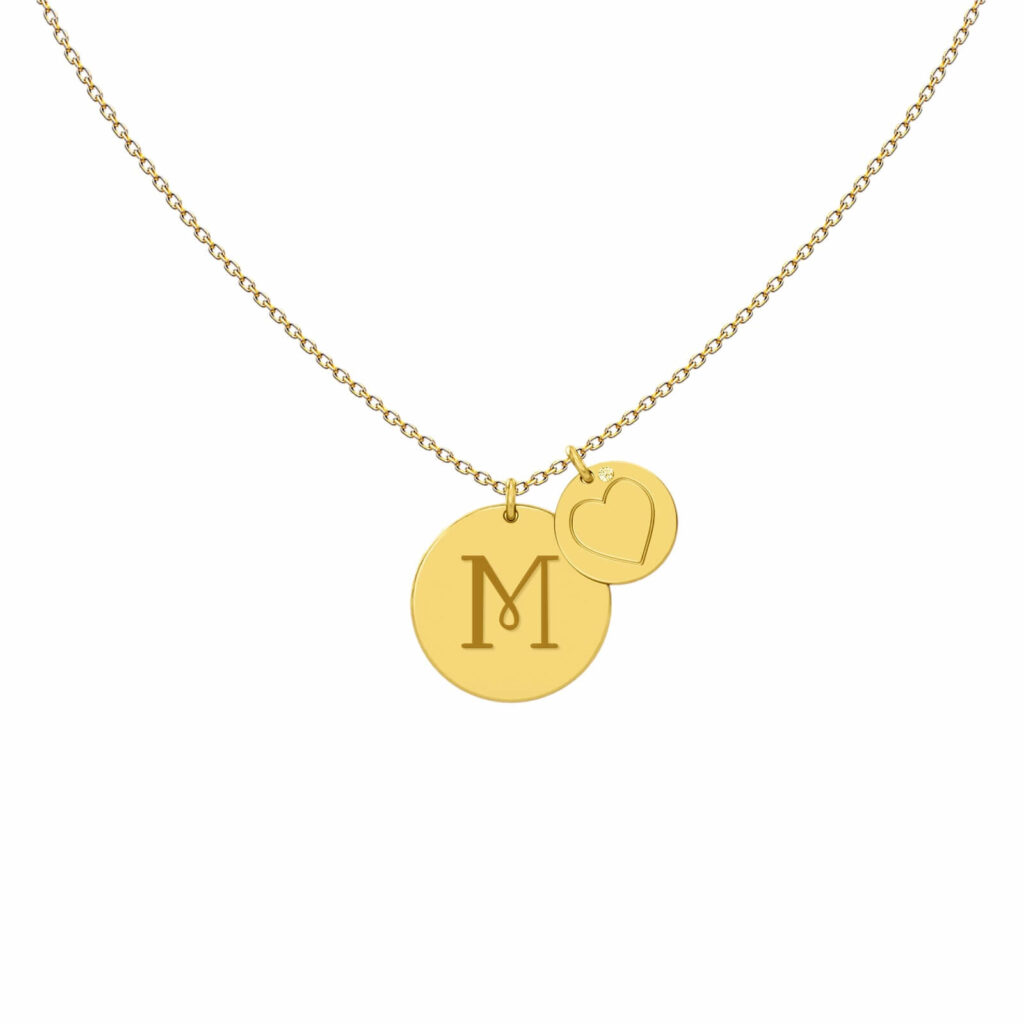 collana d'oro-medaglione-duo-18k