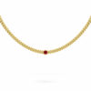 NECKLACE CUBAN MINIMAL PRECIOUS STONES