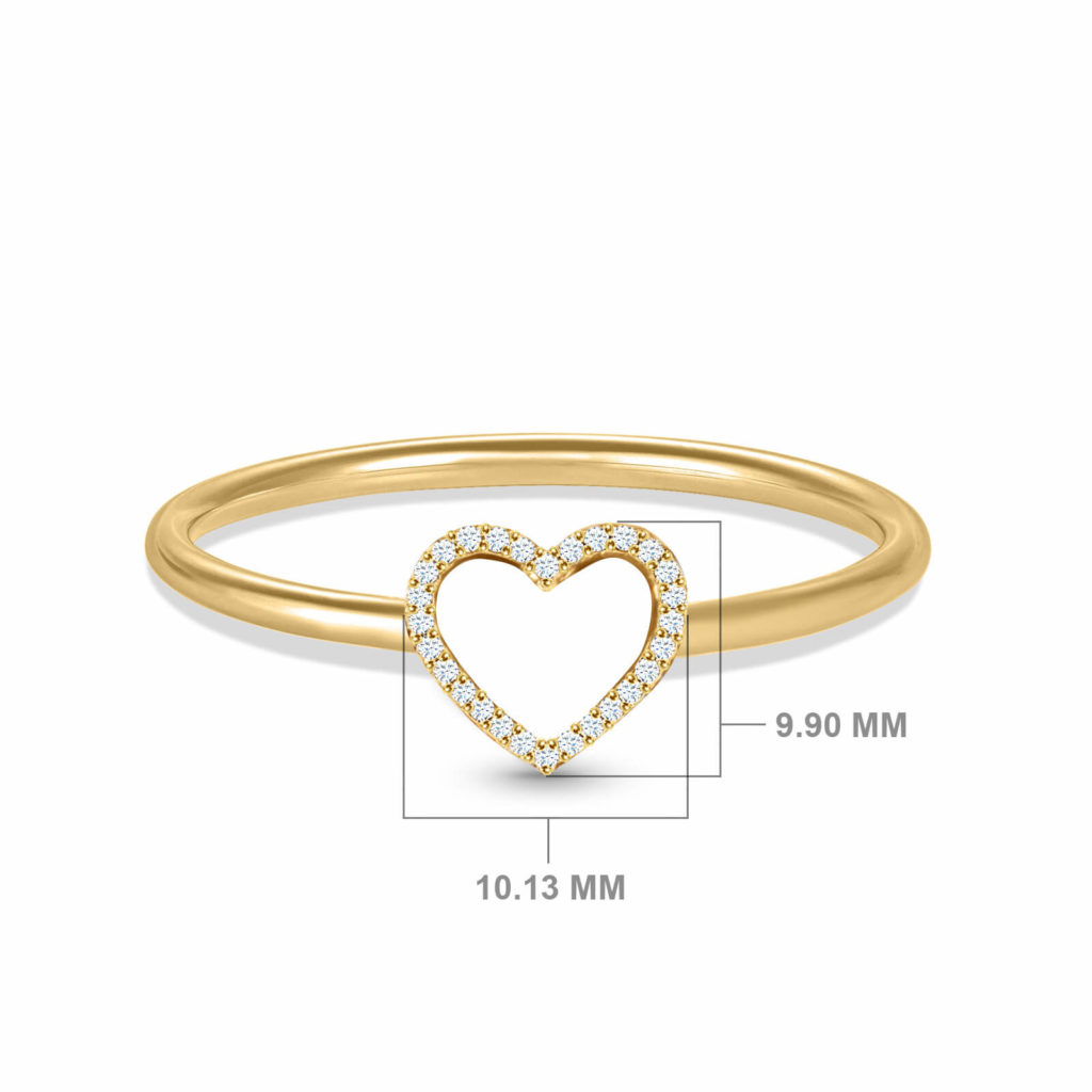 BAGUE COEUR DIAMANT