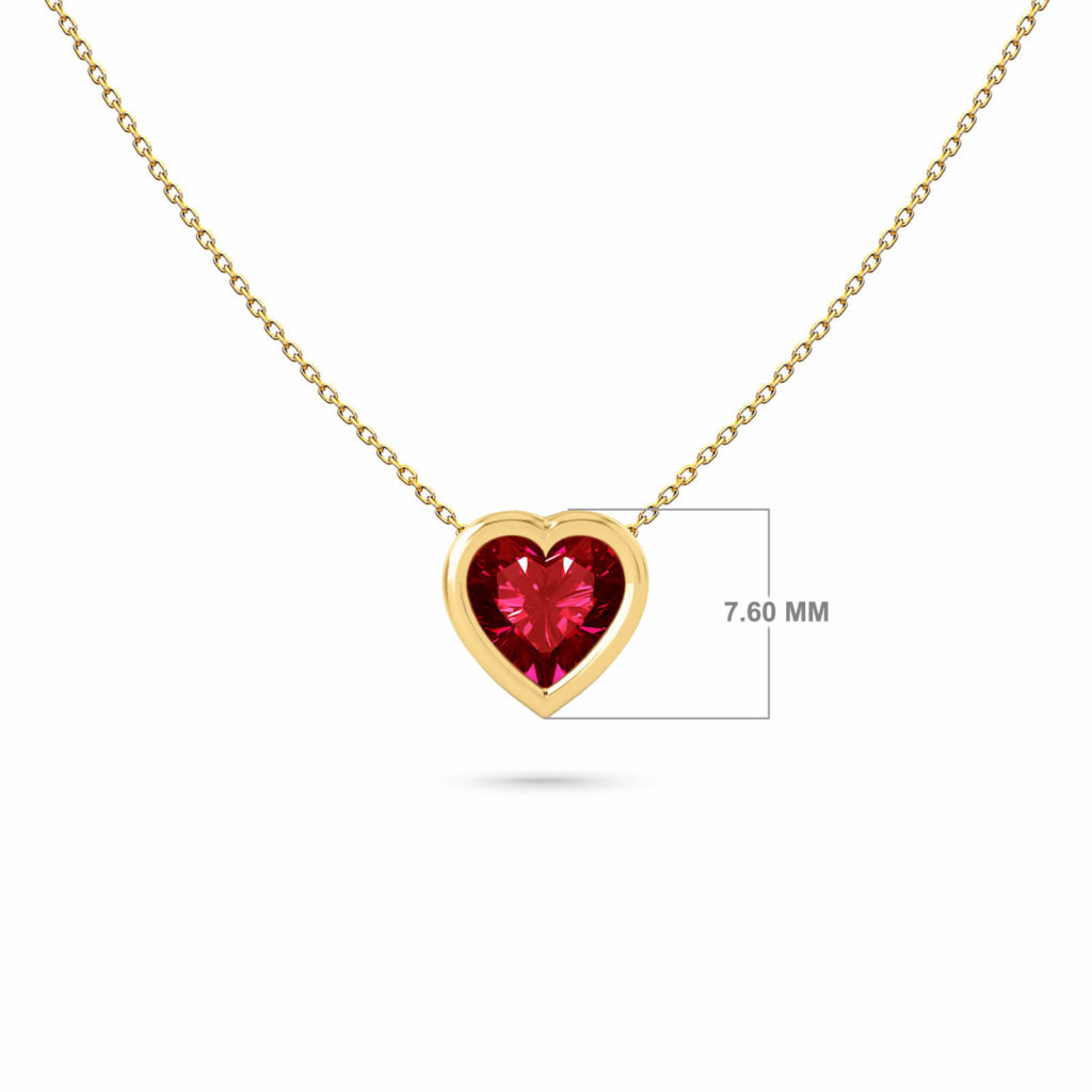 NECKLACE HEART PRECIOUS STONES