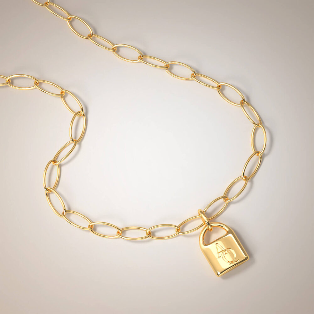 uomo-oro-collana-link-lock