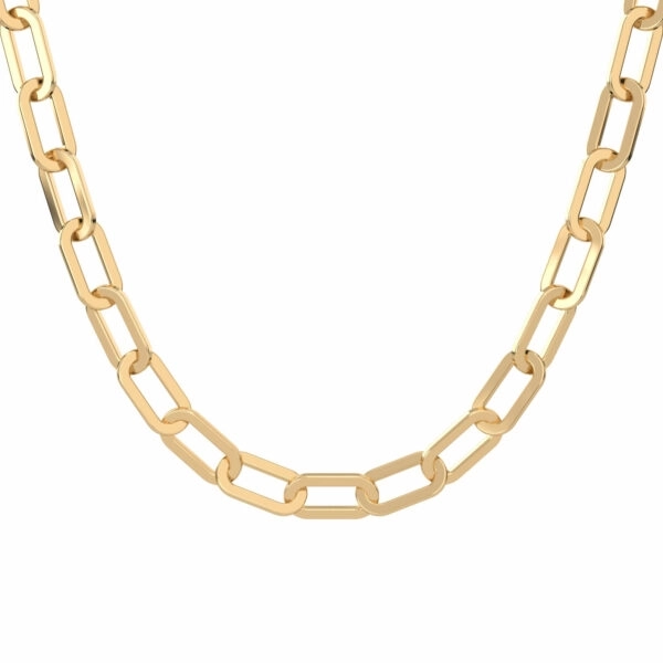 Full Gold Links Men’s Necklace - yellow gold - Aquae Jewels - Exquisite Jewelry