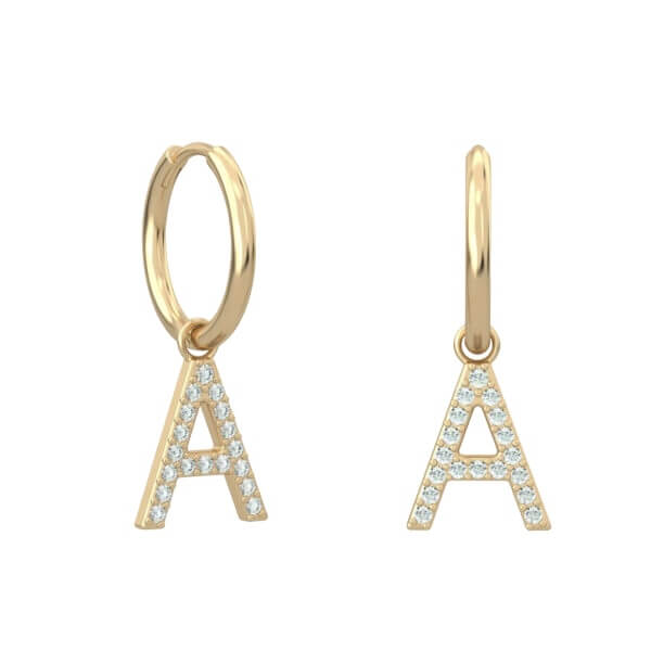 Boucles d'oreilles grandes lettres-Y