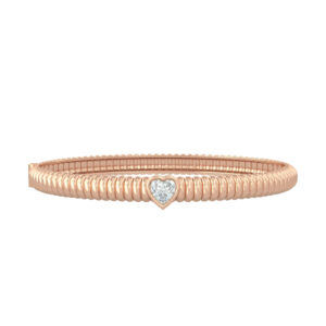 bracciale con diamante e cuore - Ermes - 18k - oro