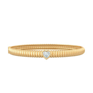 bracciale con diamante e cuore - Ermes - 18k - oro