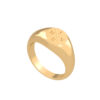 personalisierter Goldring-Ring-Männer-Versailles-Runde-4-Buchstaben-18k-Gold