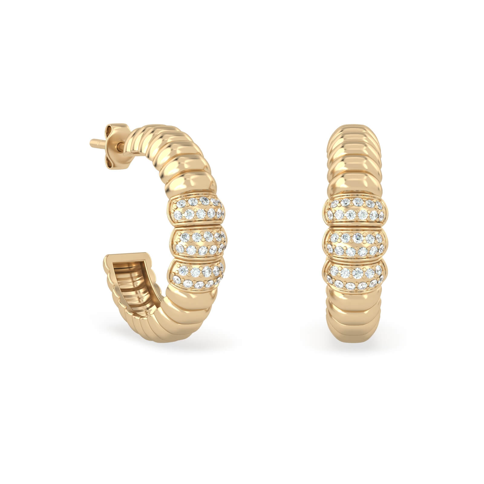 Hermes hot sale earrings gold