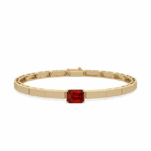 bracciale in pietra multicolore-chiara-taglio smeraldo-18k