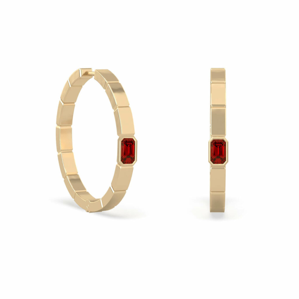 gold-hoop-stone-earrings-chiara-precious-stones-18k-gold