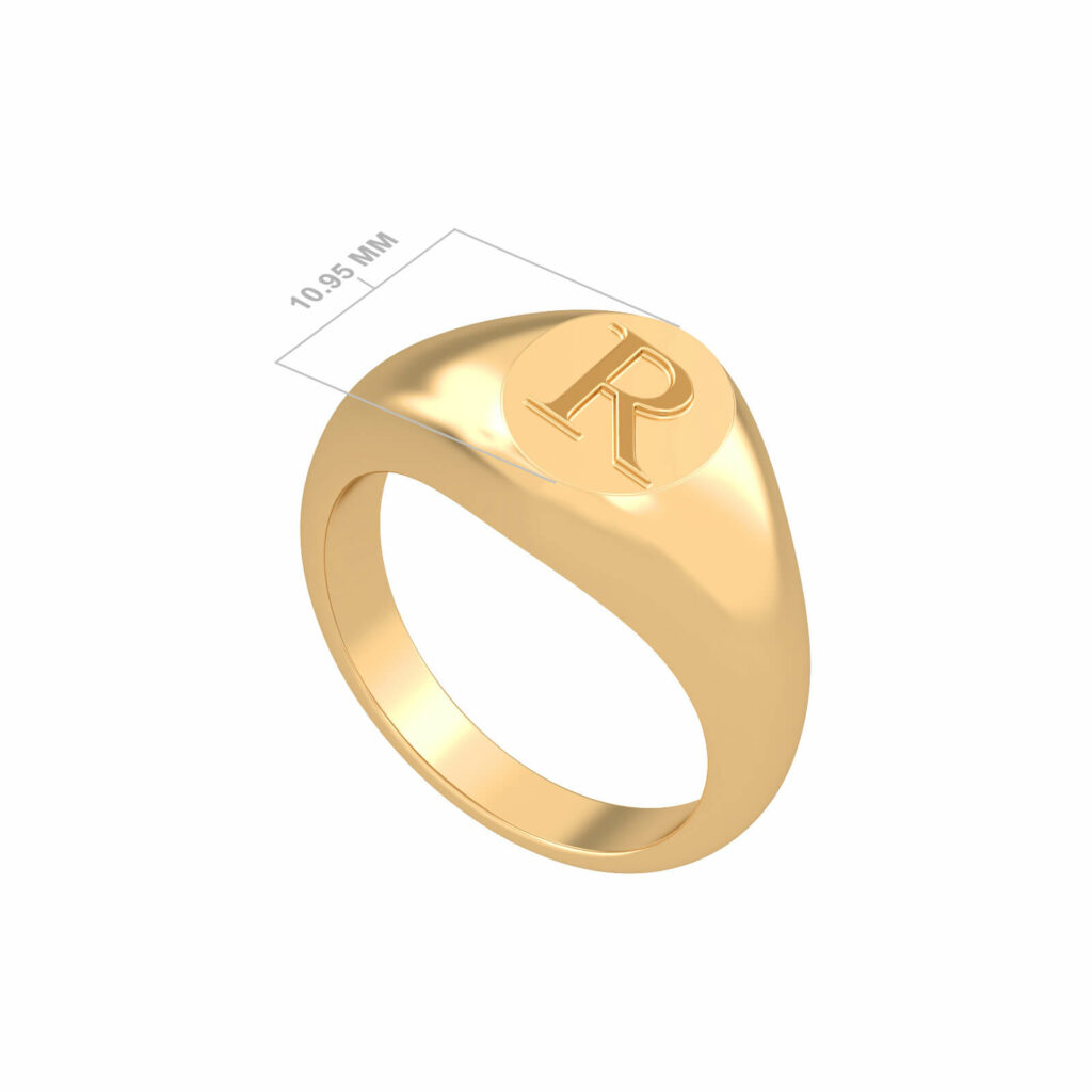 anello-sigillo personalizzato da uomo-18k-oro