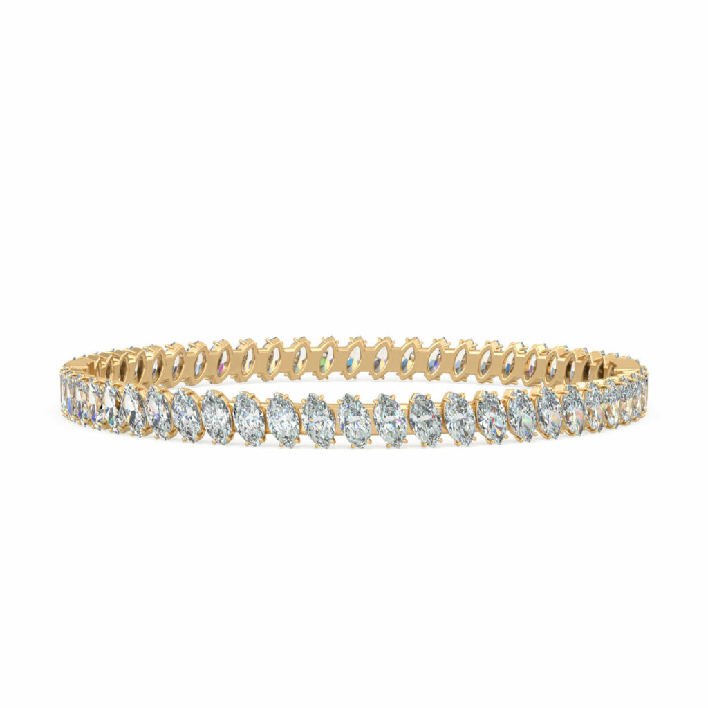 stilvoller Diamant-Armreif-18k-gold