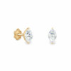 boucles d'oreilles élégantes-marquise-stud-boucles d'oreilles-marquise-18k-or-diamant