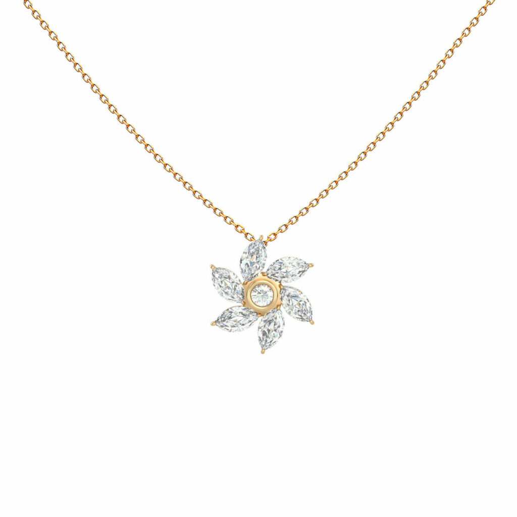 sunflower-necklace-diamond-leaves-18k-gold