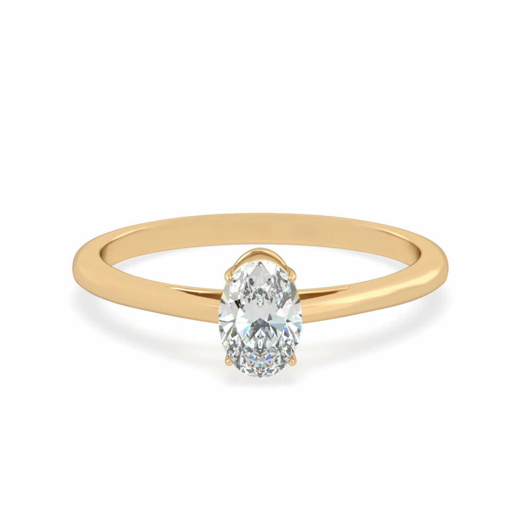 Solitär-Oval-Diamant-Ring-18k-Gold