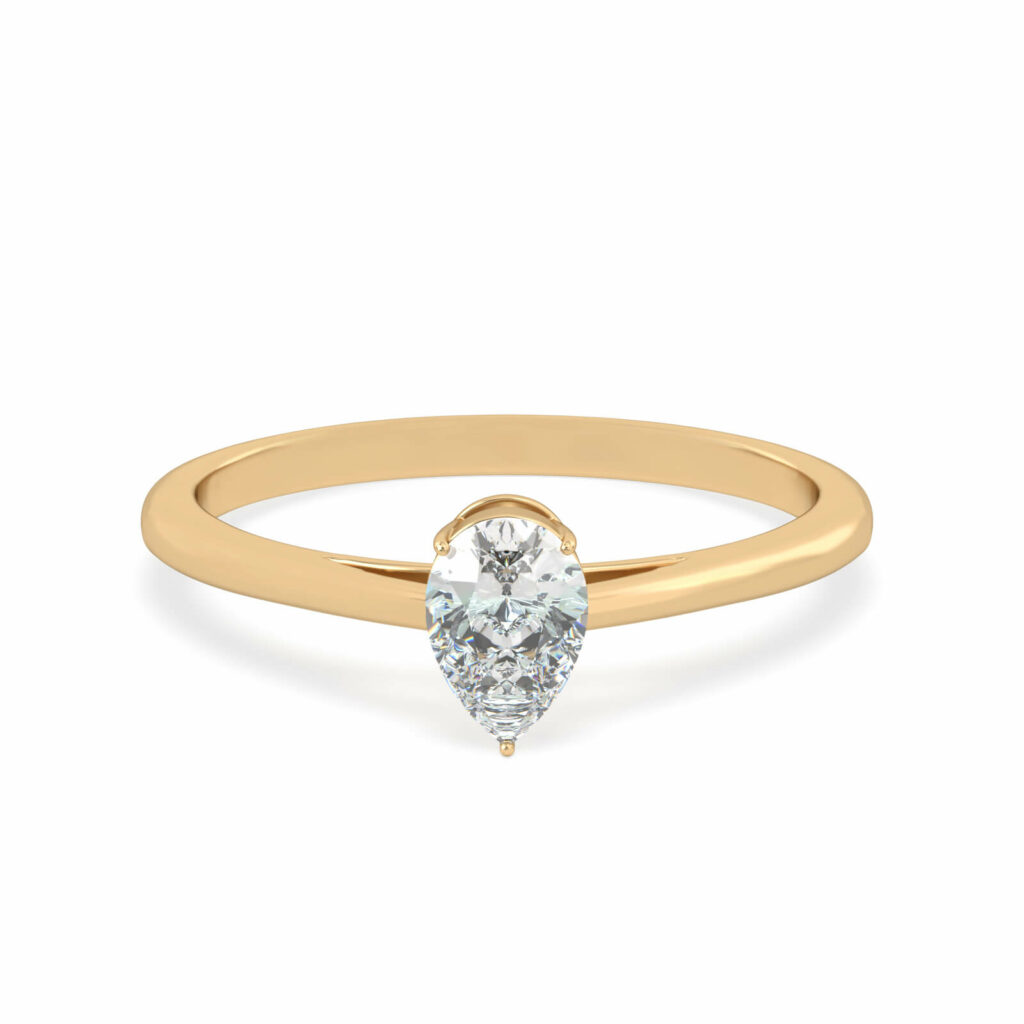 Solitär-Birne-Diamant-Ring-Ring-Solitaire-Birne-18k-Gold