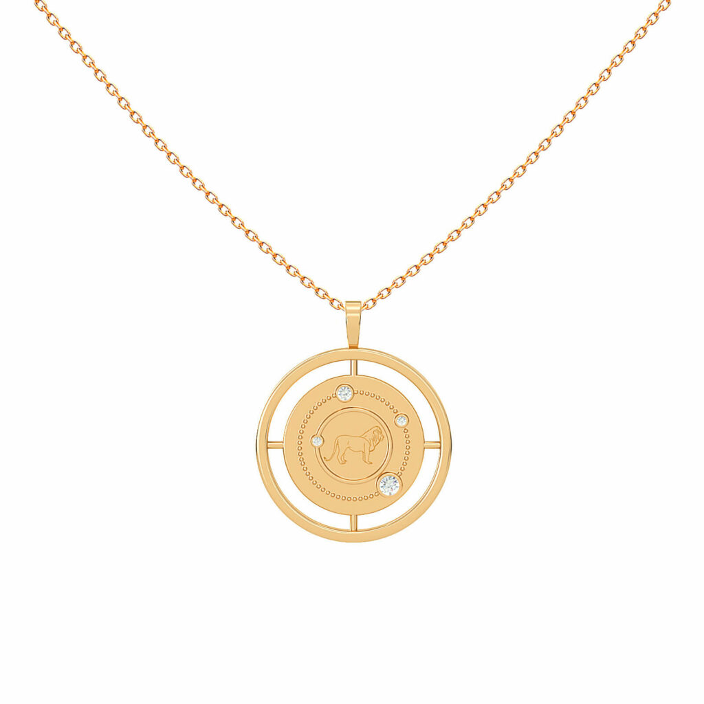 gold-zodiac-necklace-medal-diamond-universe-18k-gold