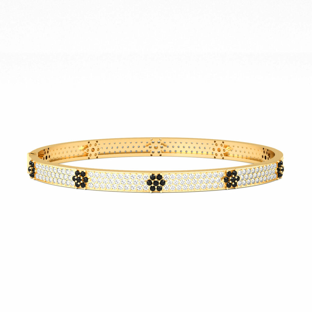 white-diamond-flower-bangle-joyful-18k-gold