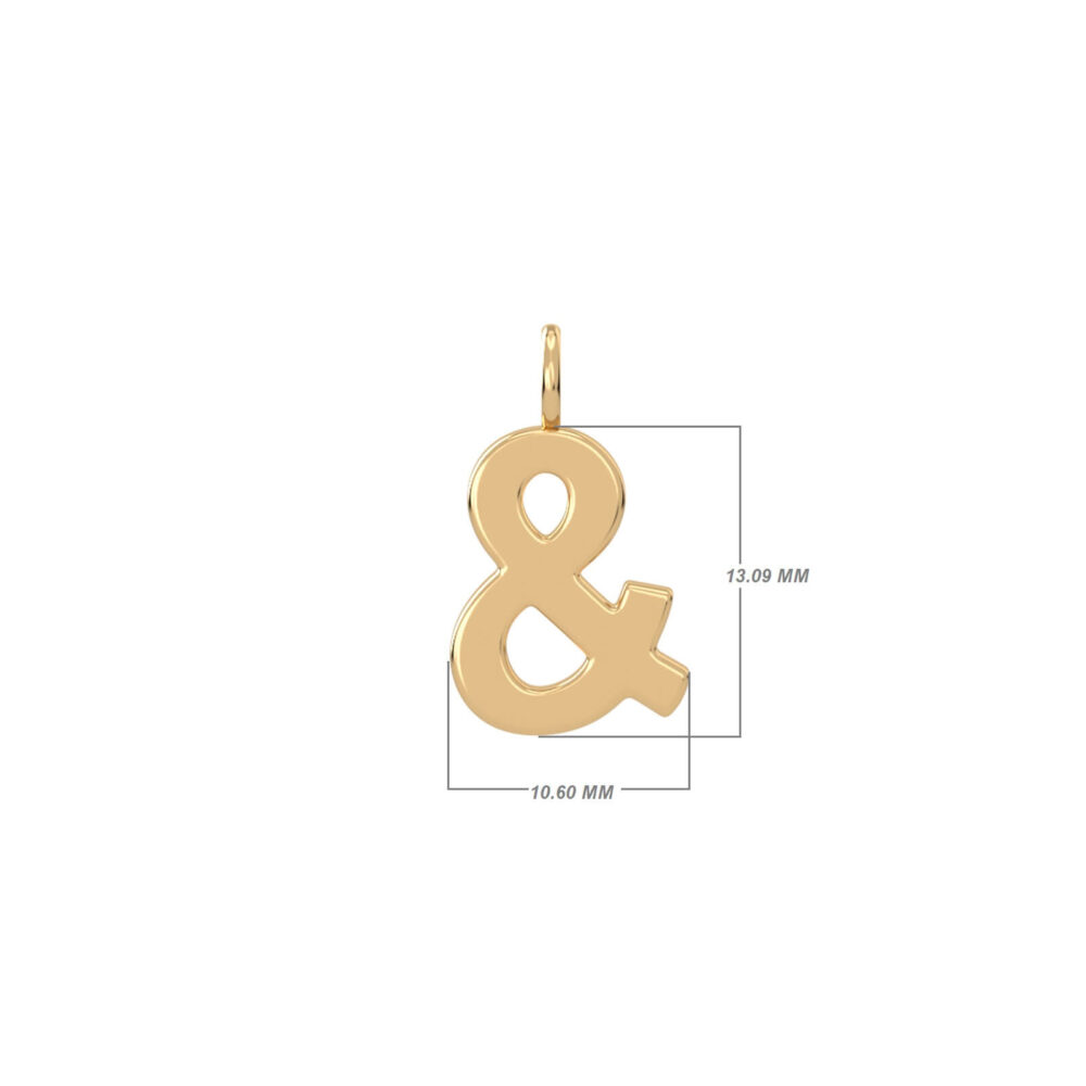 Necklace Charms Ampersand Y - SIZE