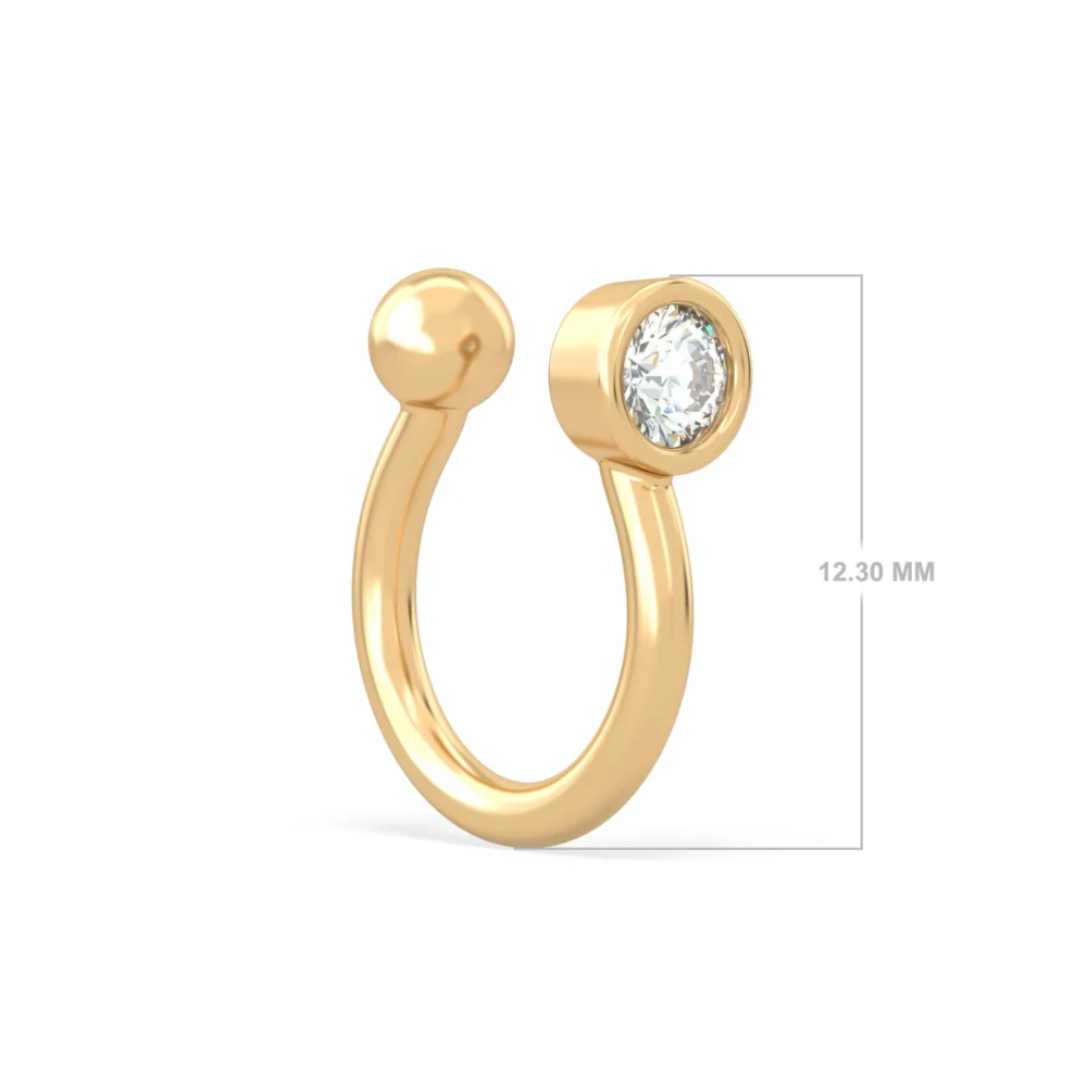 Anello per labbra con diamante in oro 18 carati e diamanti - oro giallo - Aquae Jewels - Gioielli preziosi in oro 18 carati e diamanti - Dubai