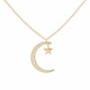 Diamant-Kristall-Mond-Halskette-Mondlicht-18k-Gold