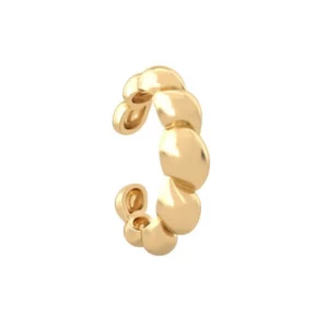 Torsade Lip Ring- Yellow Gold- Aquae Jewels - Exquisite Jewelry