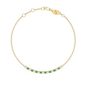 bracciale in pietra diamantata - ophelia - oro 18k