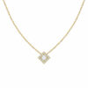 petit-collier pendentif diamant-mini-carré-18k-or