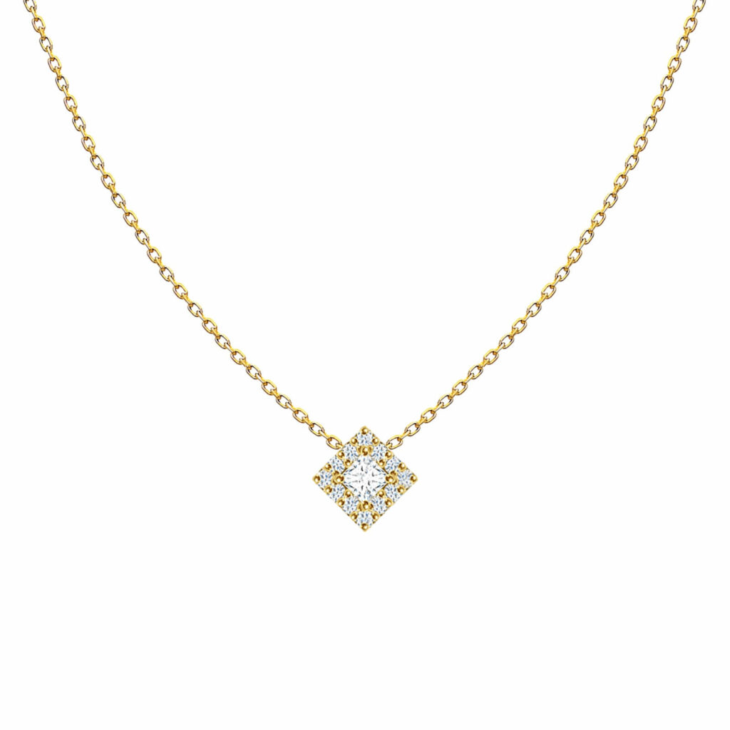 kleiner Diamant-Anhänger-Halskette-mini-square-18k-gold