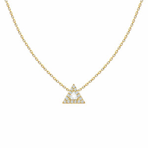 Diamant-Halskette-Gold-Kette-Mini-Dreieck-18k-Gold