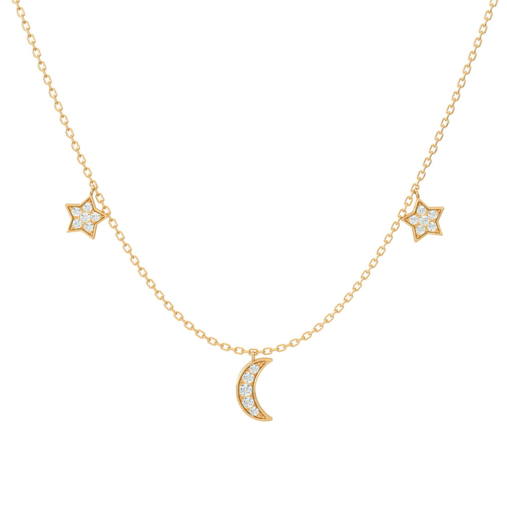 collier diamant-lune-et-étoiles-mini-18k-or