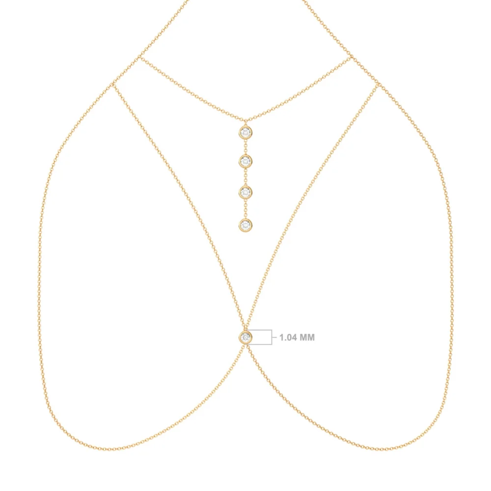 Pauline Body Chain-Gold- Aquae Jewels - Exquisite Jewelry