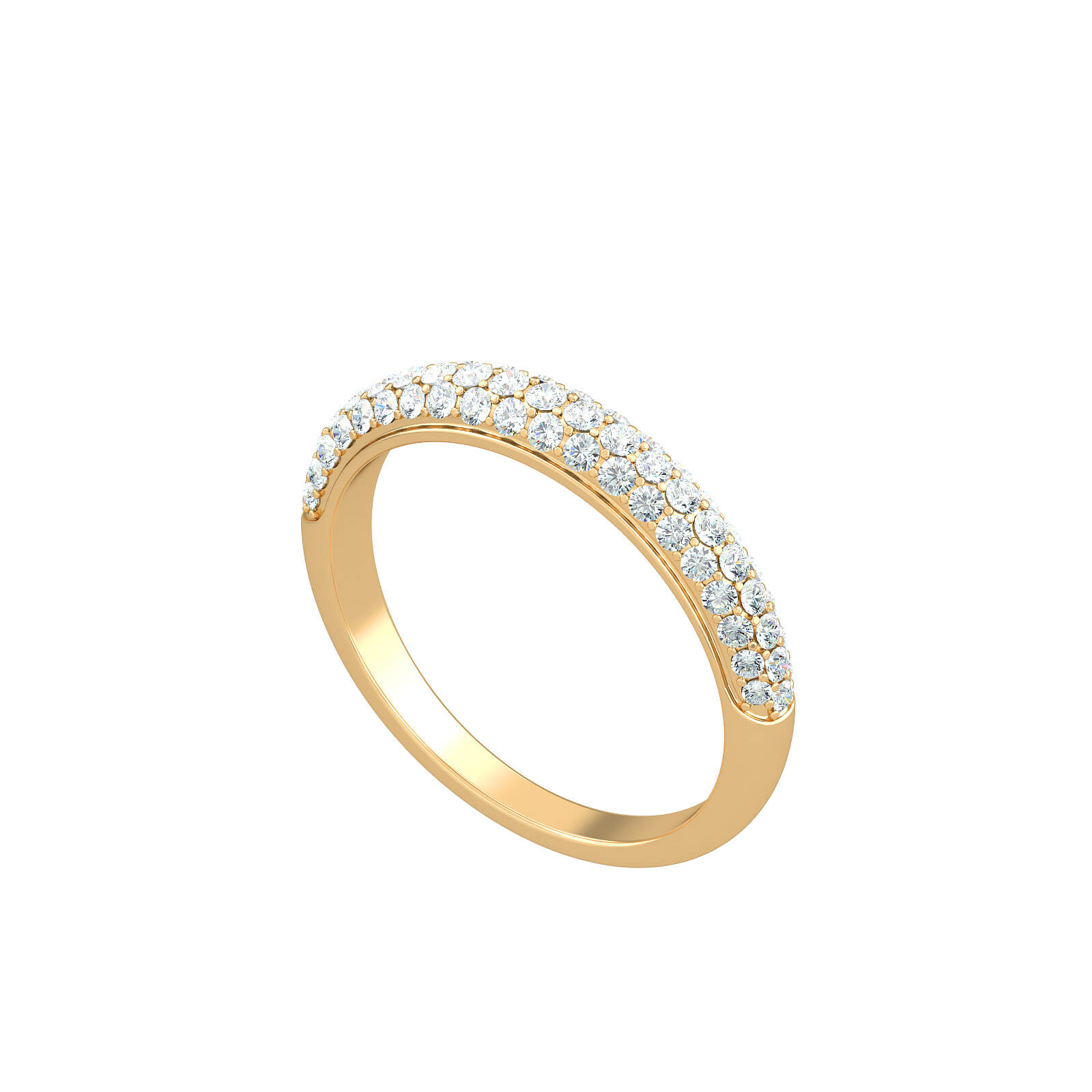 Diamond Crescent Ring - Aquae Jewels