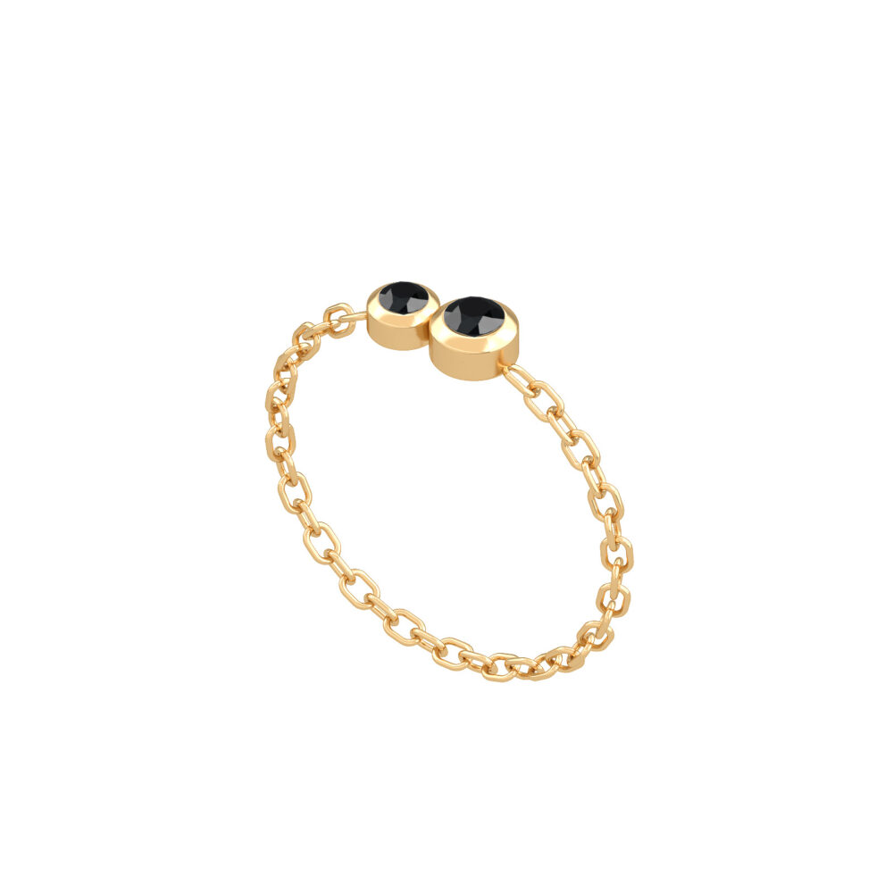 black-diamond-ring-duo-chain-18k-gold