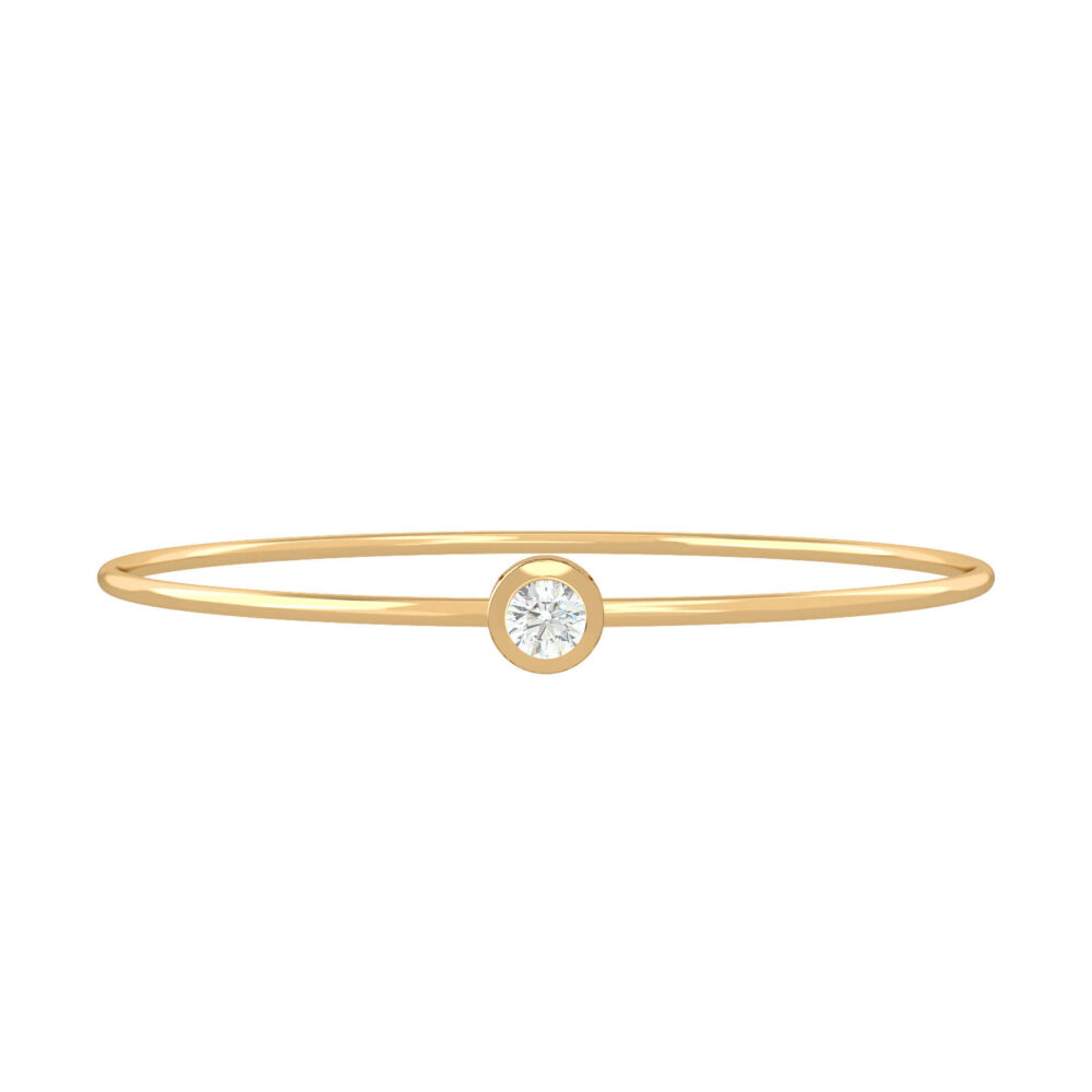 Solitario-bracciale d'oro-diamante