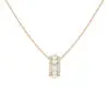 Collier pendentif en perles et diamants-18k-or