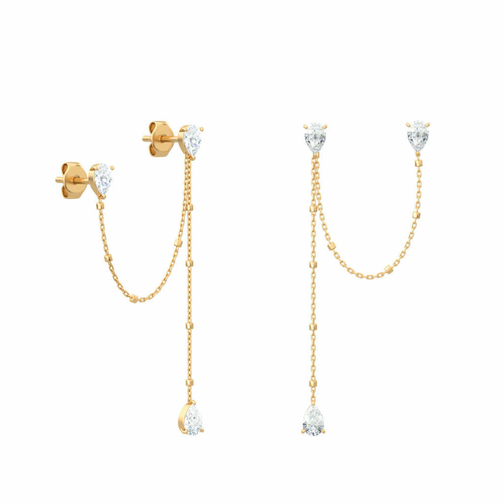 Boucles d'oreilles or-perles-pendentifs-perles-18k-or