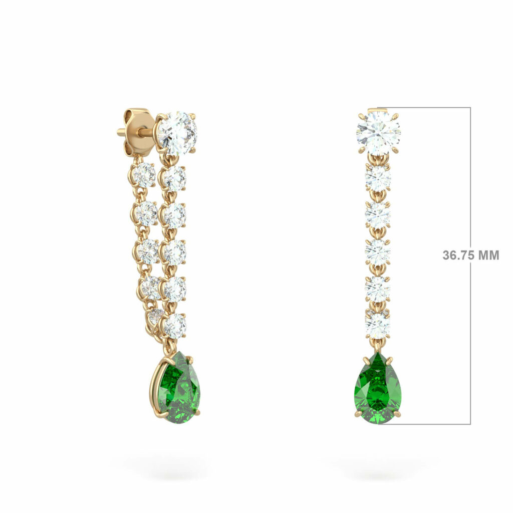 Earring Tuscany Emerald Pear Y SIZE